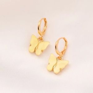 🆕 | Yellow & Gold | Butterfly Earrings